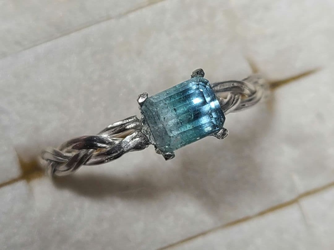 ringoブルーグラデーション!★アフガニスタン産バイカラートルマリン★