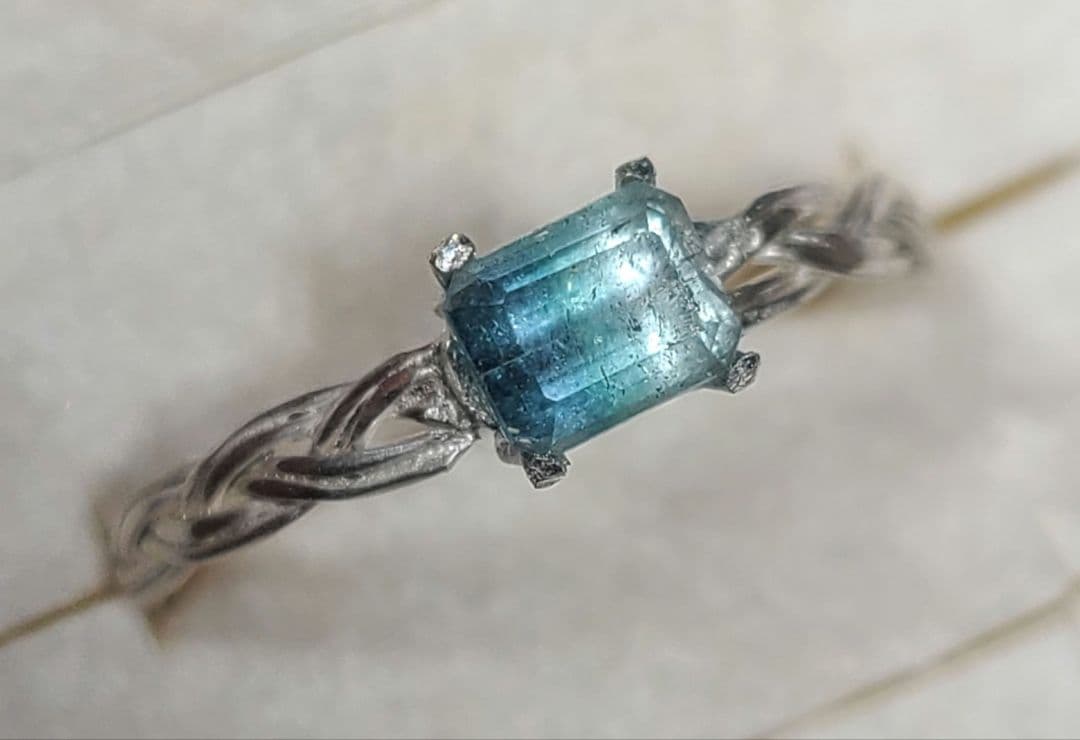 ringoブルーグラデーション!★アフガニスタン産バイカラートルマリン★