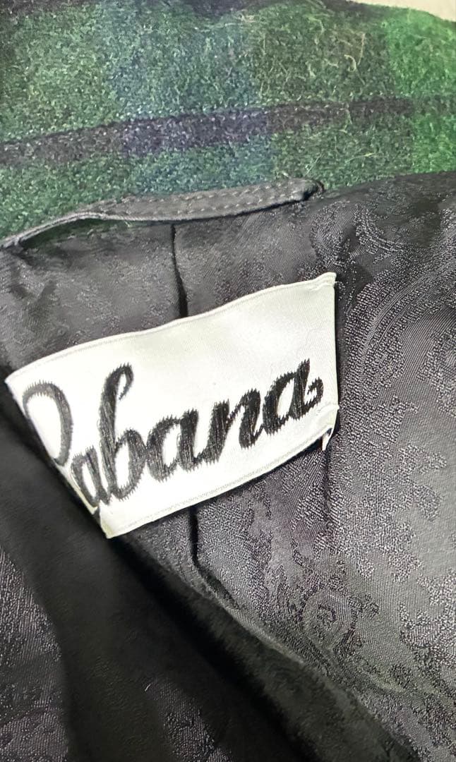 Cabanaダブルブレスト ブラックウォッチ　ウールテーラードジャケット 38