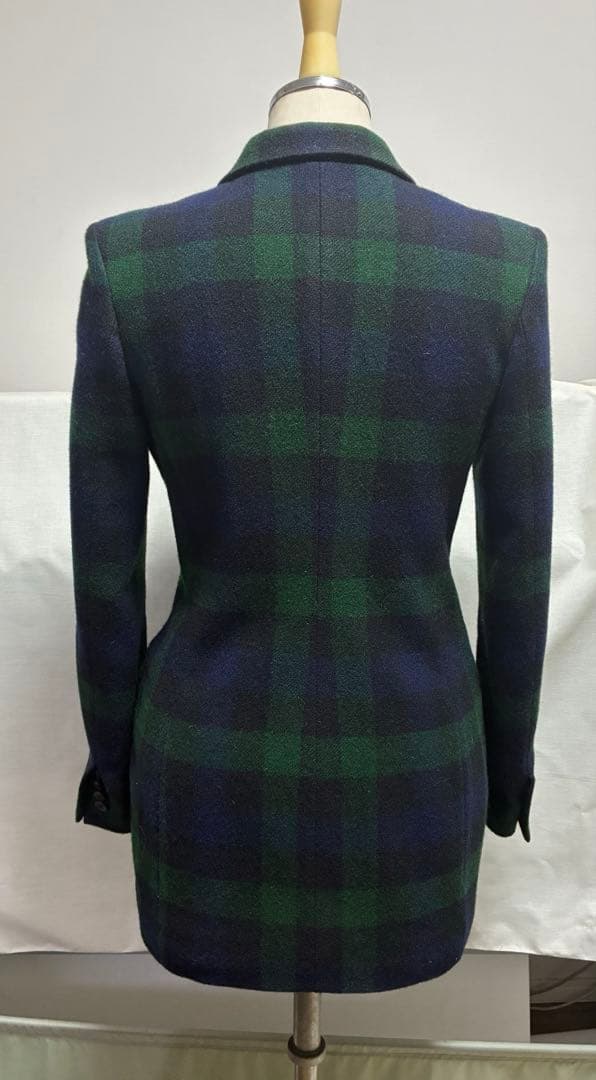 Cabanaダブルブレスト ブラックウォッチ　ウールテーラードジャケット 38