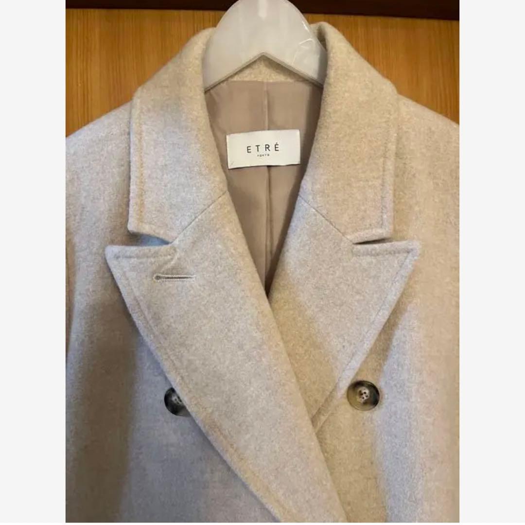 etre tokyo ウールコート サイドスリットロングチェスターコート