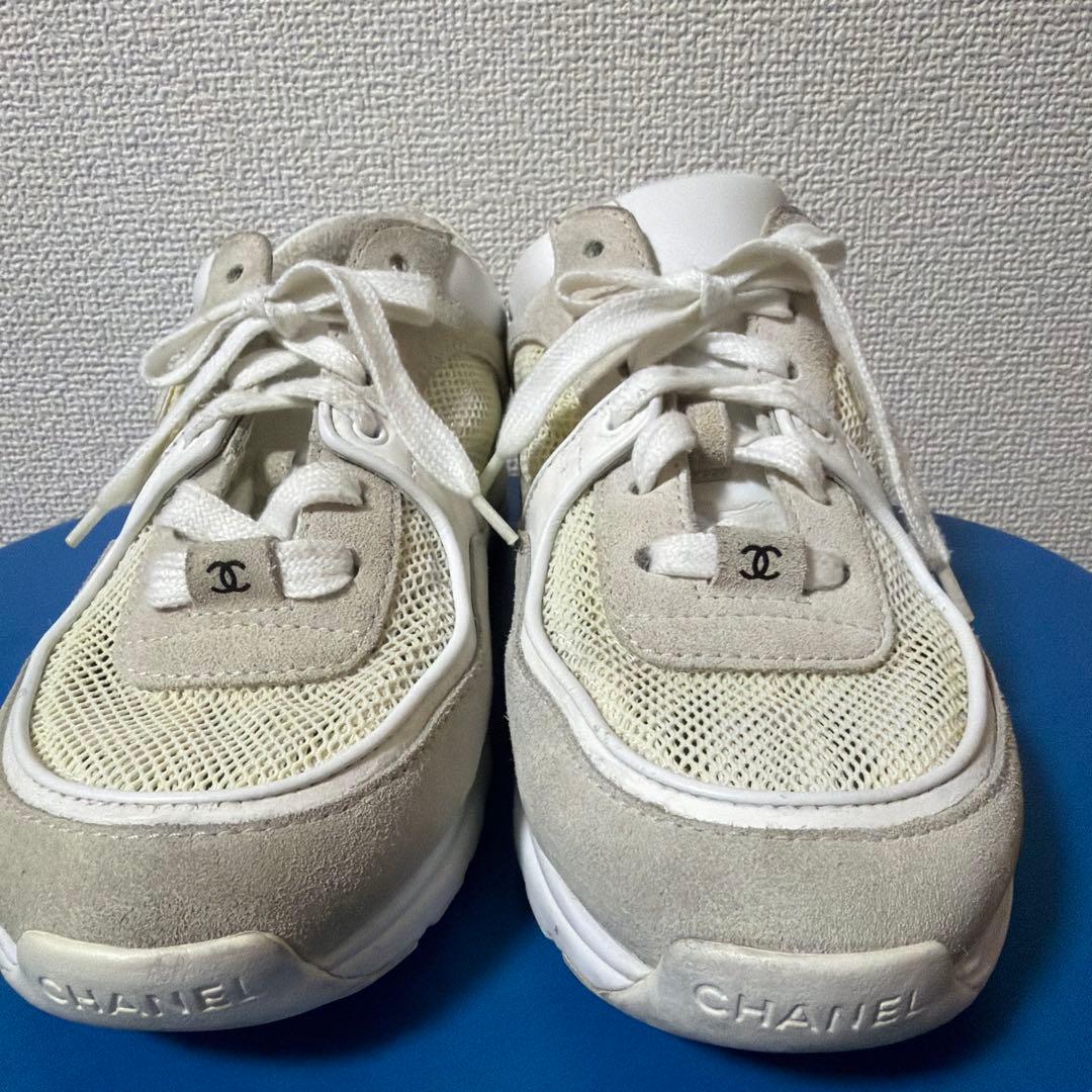 【即購入OK】CHANEL シャネル スニーカー 36 23cm ホワイト 美品