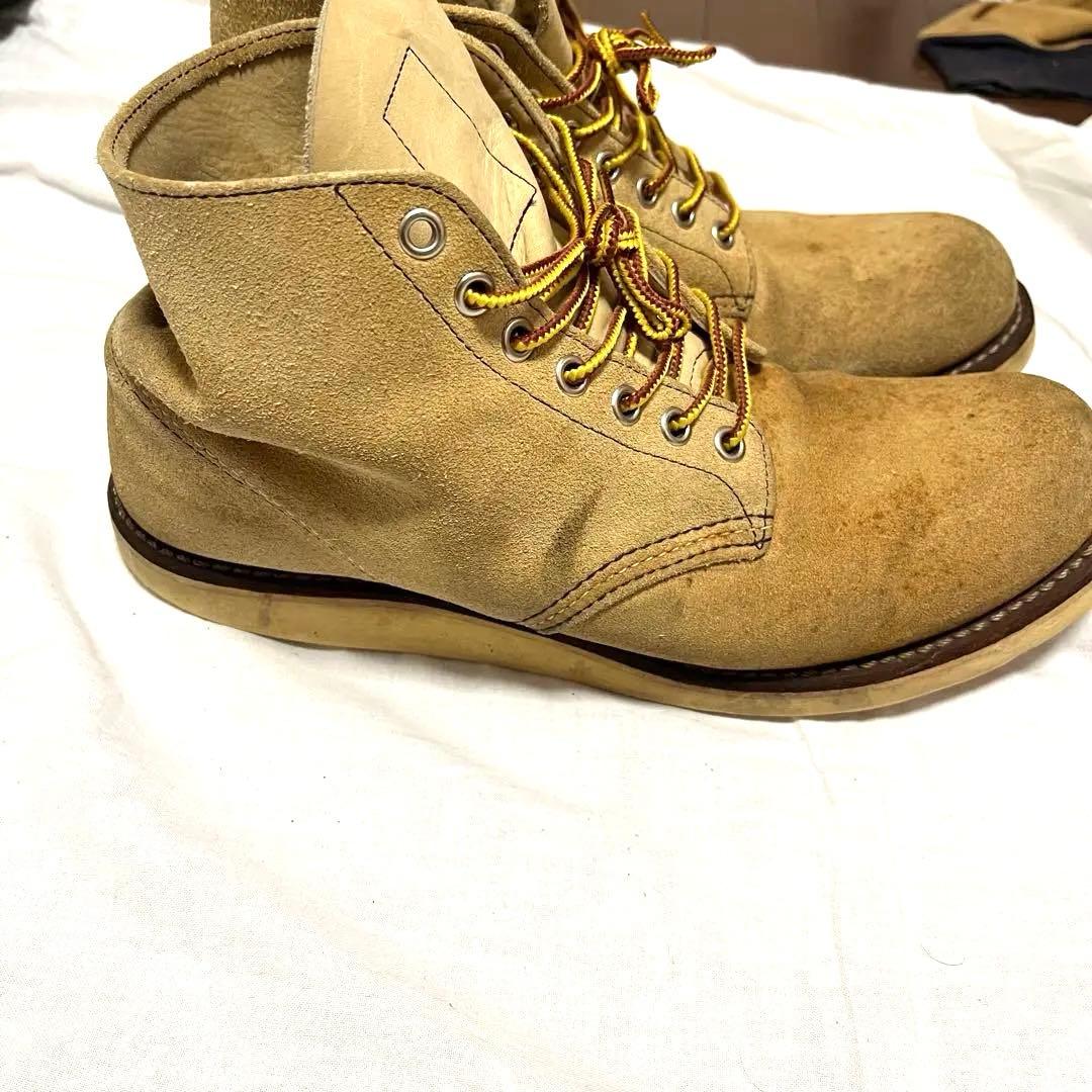 早い者勝ち‼︎ レッドウィング　ベージュ スエード ワークブーツ