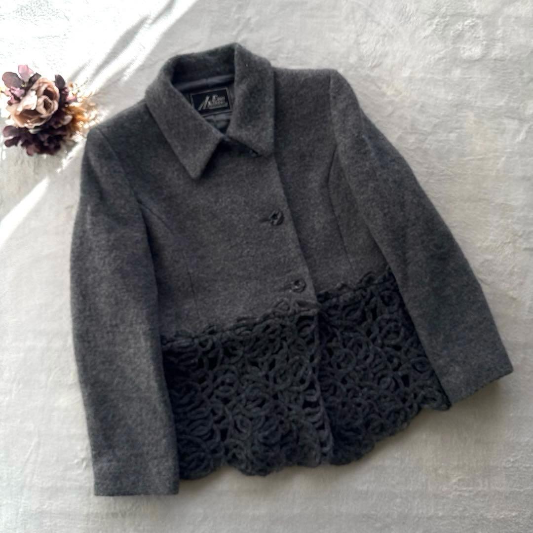 エイココンドウ【L相当】ウール100% 日本製 エレガント／ウールジャケット