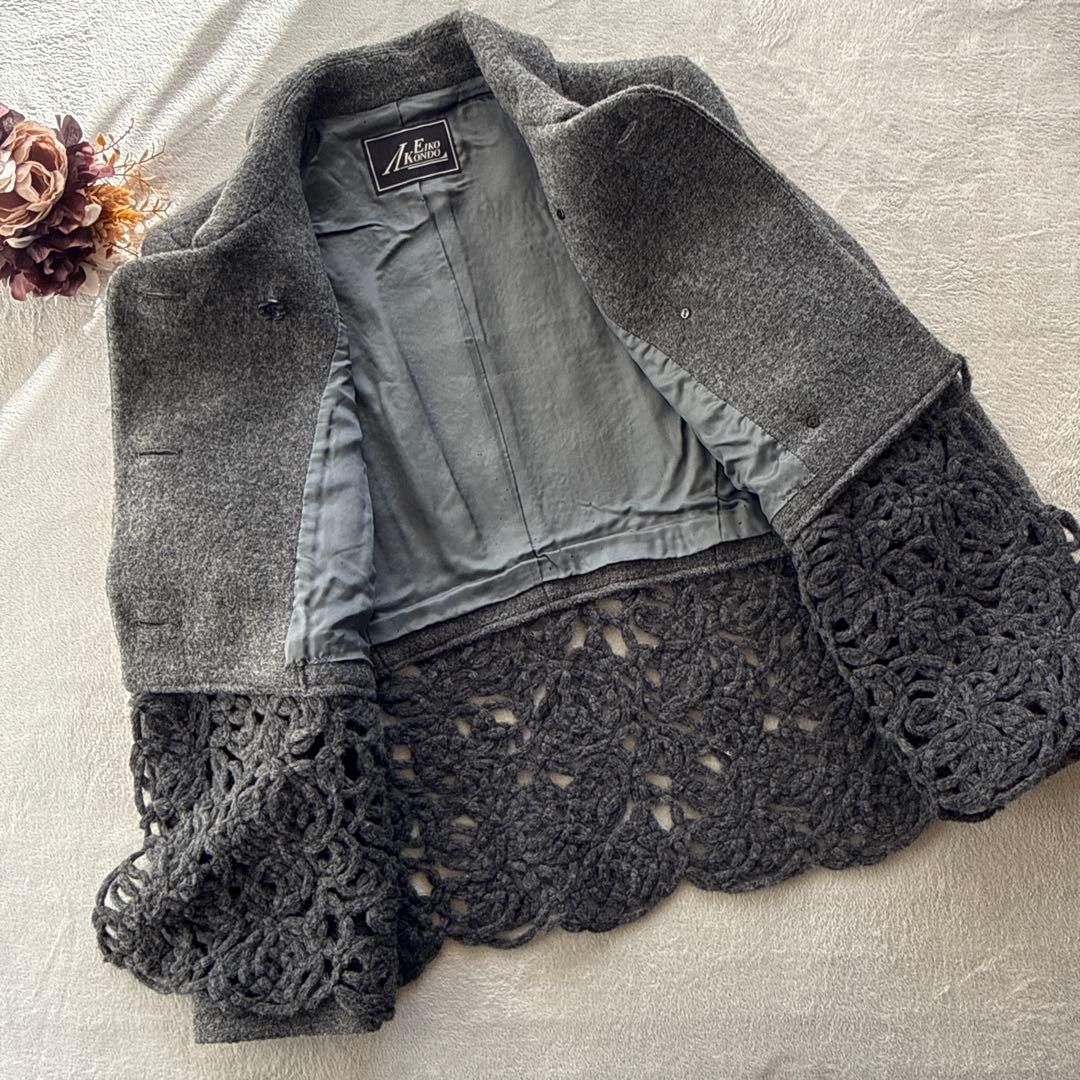 エイココンドウ【L相当】ウール100% 日本製 エレガント／ウールジャケット