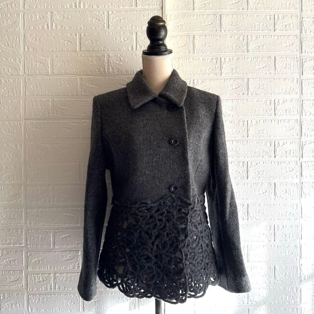 エイココンドウ【L相当】ウール100% 日本製 エレガント／ウールジャケット