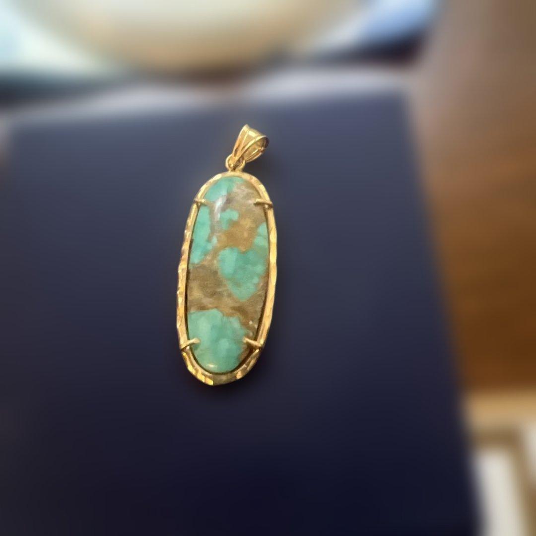 AGAD18金トルコ石ネックレストップ