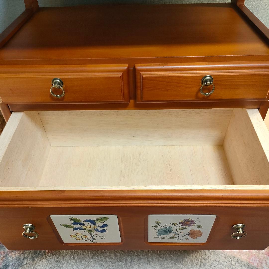 ヴィンテージ バレンシア スパニッシュタイル チェスト 北欧カントリー 収納