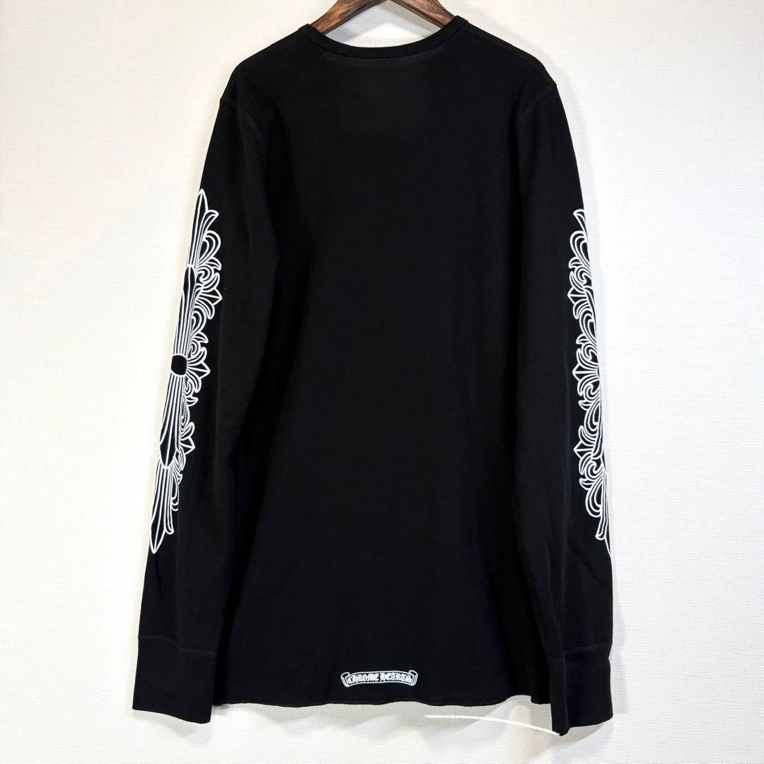 未使用 CHROME HEARTS フローラル　サーマル生地　長袖カットソ XL