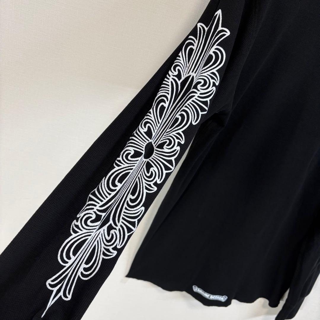 未使用 CHROME HEARTS フローラル　サーマル生地　長袖カットソ XL