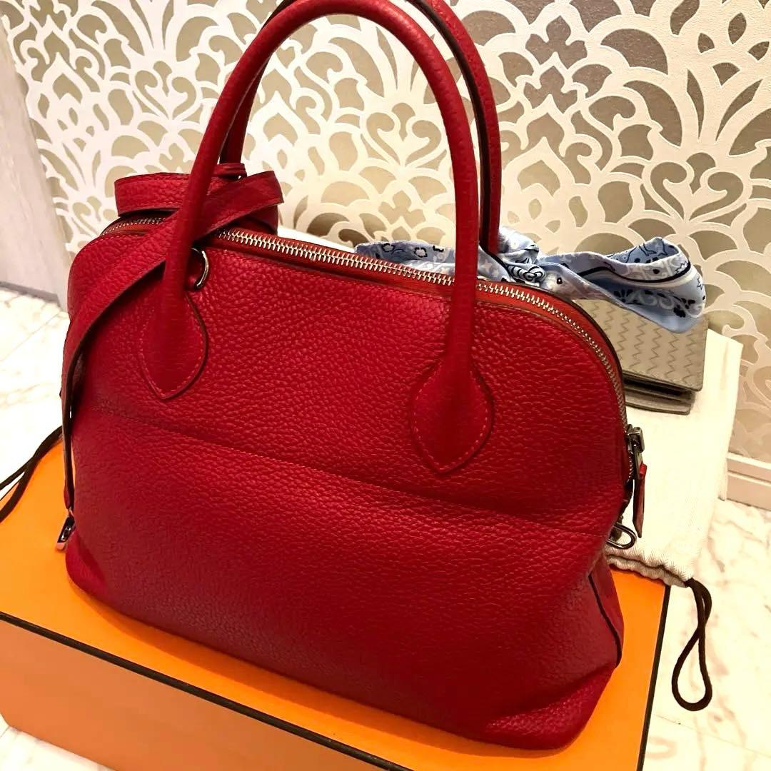 エルメス❣️ボリード31❣️トリヨン ルージュ❣️自宅保管納得の美品❣️可愛い