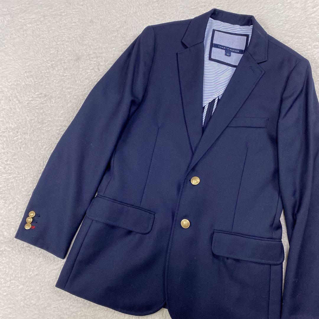 極美品・現行タグ　トミーヒルフィガー　テーラードジャケット　金ボタン　Ｍ