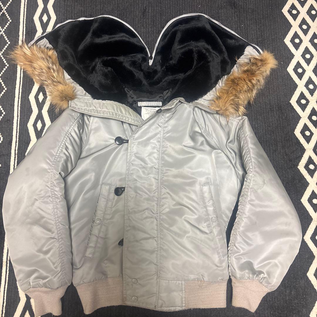 USA製 スピワック N-2B フライトジャケット シルバーグレー　n2b 短丈