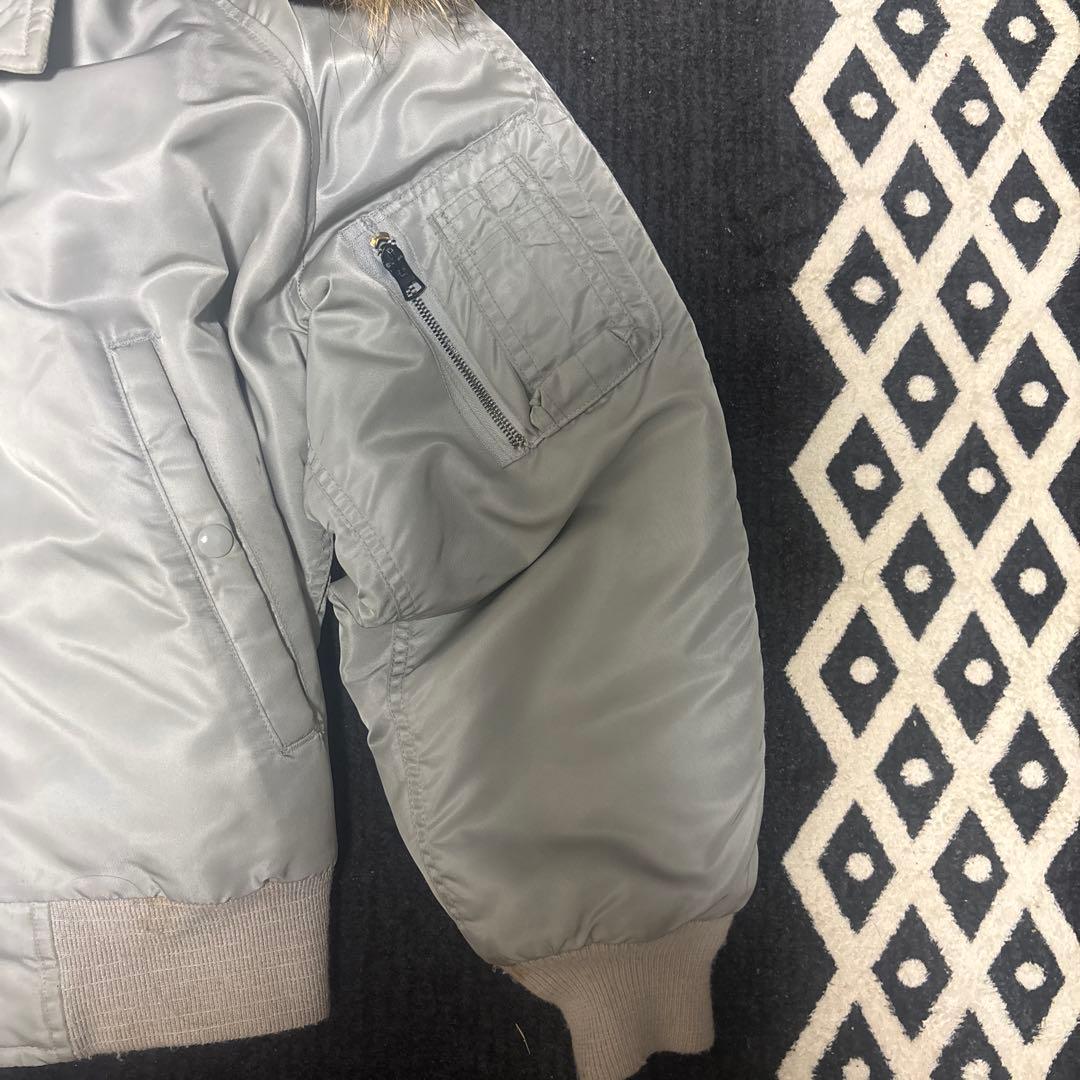 USA製 スピワック N-2B フライトジャケット シルバーグレー　n2b 短丈