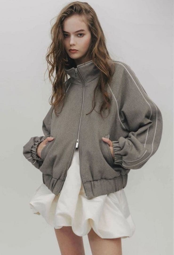 ジャケット・アウター THETOE the toe Brixton track jacket GRAY