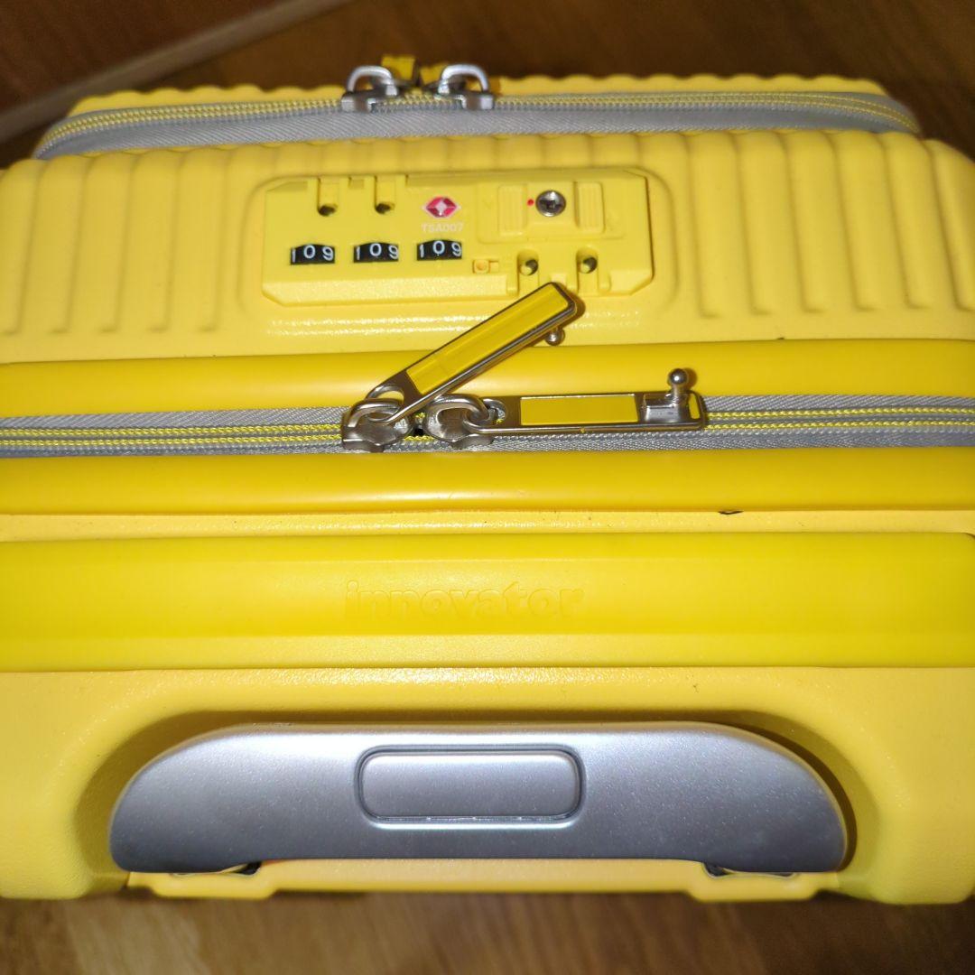 美品◆イノベーター 機内持込 イエロースーツケース キャリーケース TSAロック
