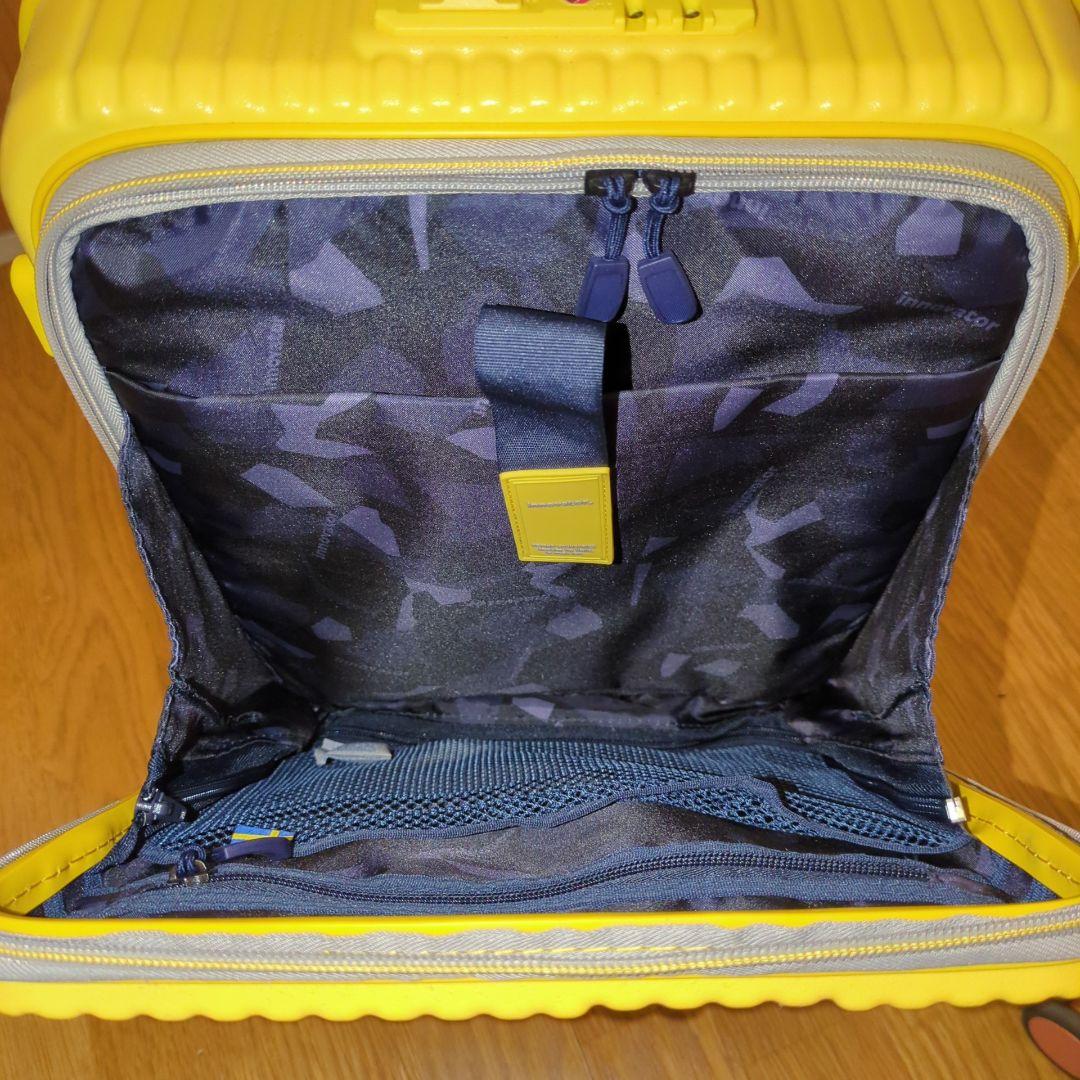 美品◆イノベーター 機内持込 イエロースーツケース キャリーケース TSAロック