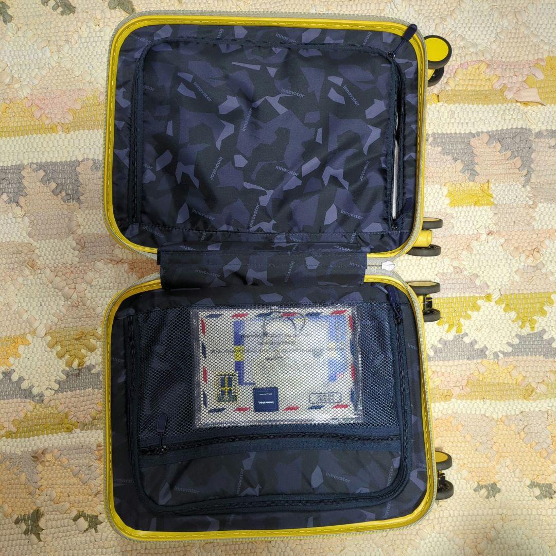 美品◆イノベーター 機内持込 イエロースーツケース キャリーケース TSAロック