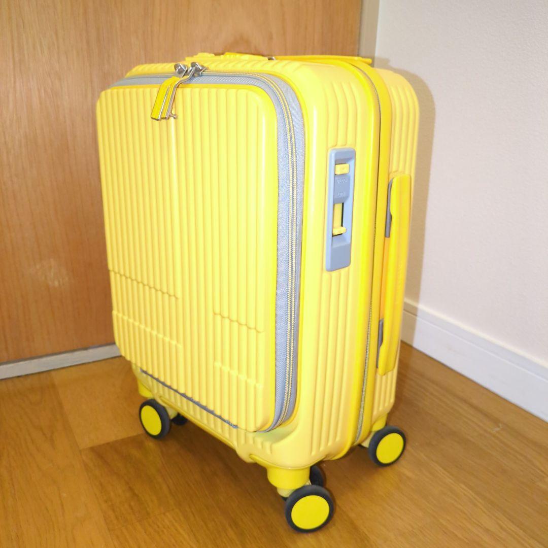 美品◆イノベーター 機内持込 イエロースーツケース キャリーケース TSAロック