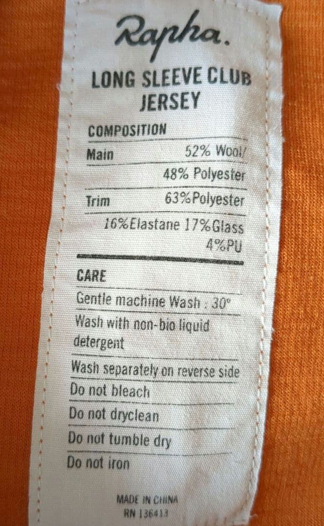 ラファ Rapha Long Sleeve Club Jersey 長袖 S
