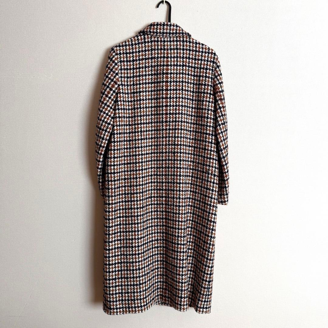 【23区】ループヤーン チェック ツイード ロングコート