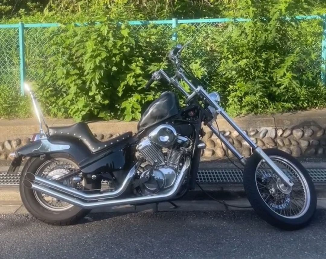 スティード400アップスラッシュカットマフラー