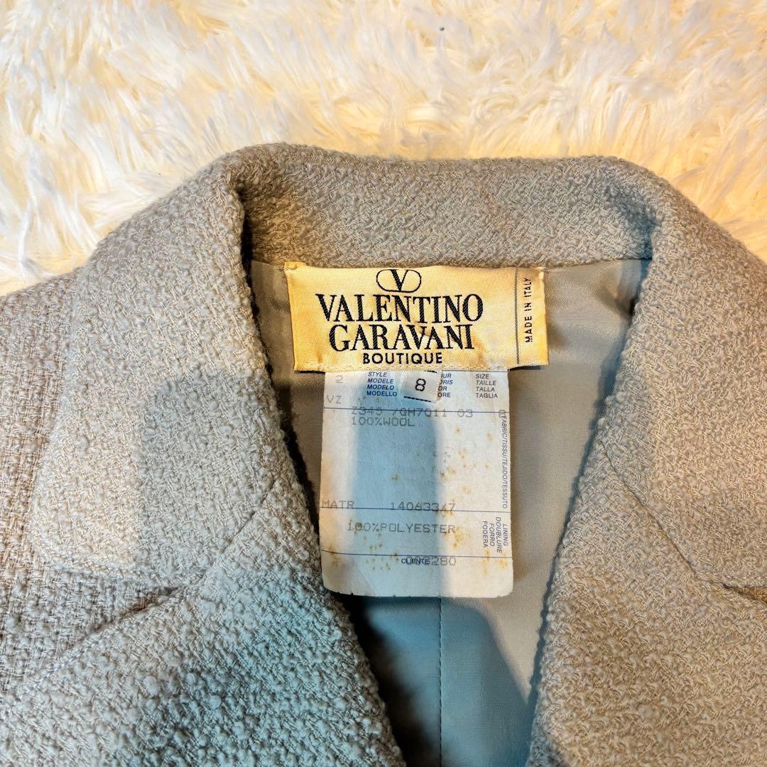 ヴァレンティノ ヴィンテージツイードロングコート　金ボタン　コート　アウター
