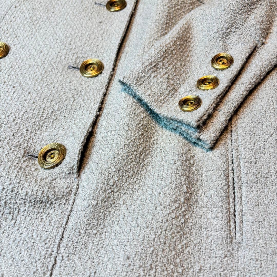 ヴァレンティノ ヴィンテージツイードロングコート　金ボタン　コート　アウター