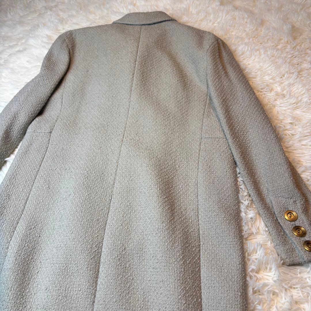 ヴァレンティノ ヴィンテージツイードロングコート　金ボタン　コート　アウター