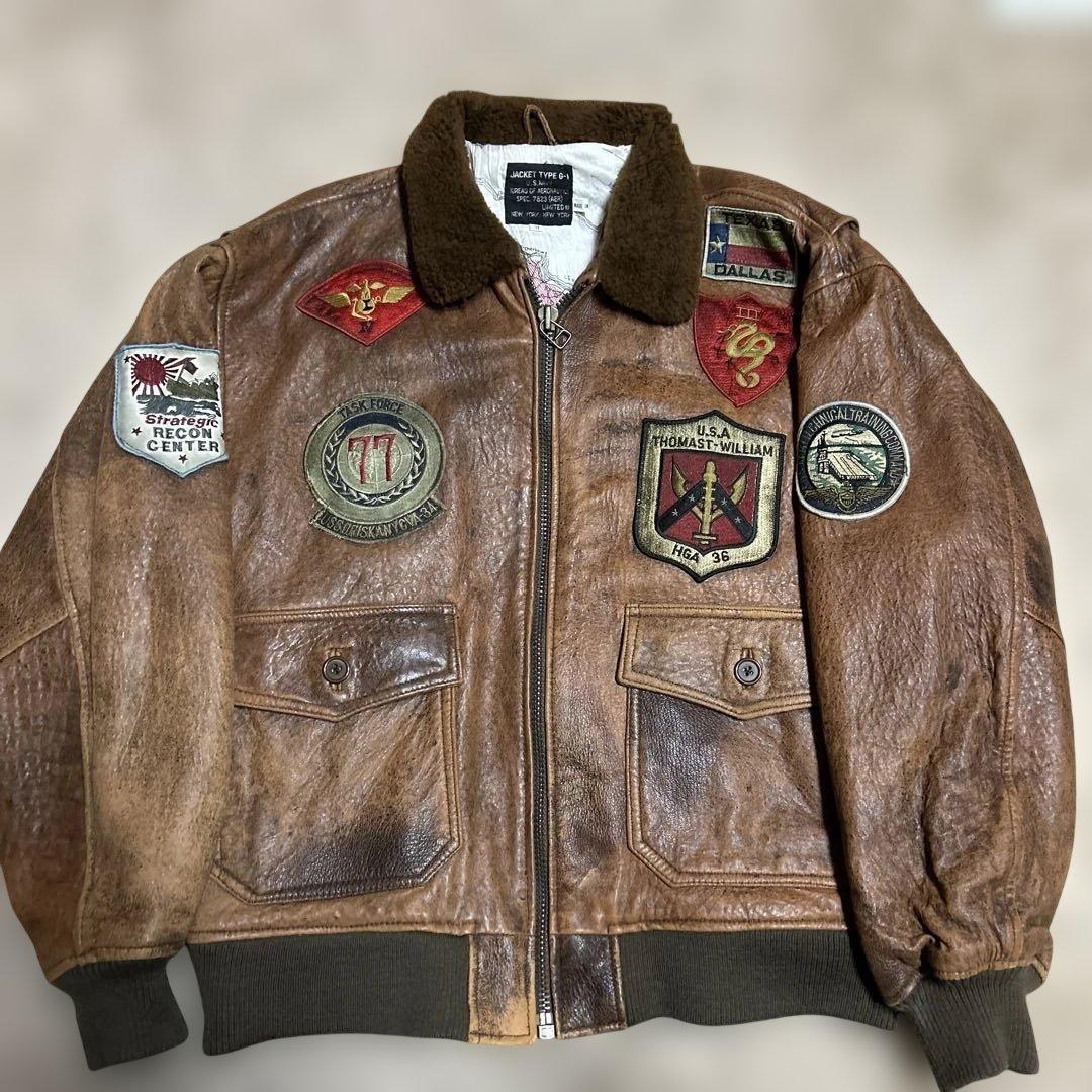 ス*ー様 avirexレザーG-1トップガンモデルMアビレックスアヴィレックス