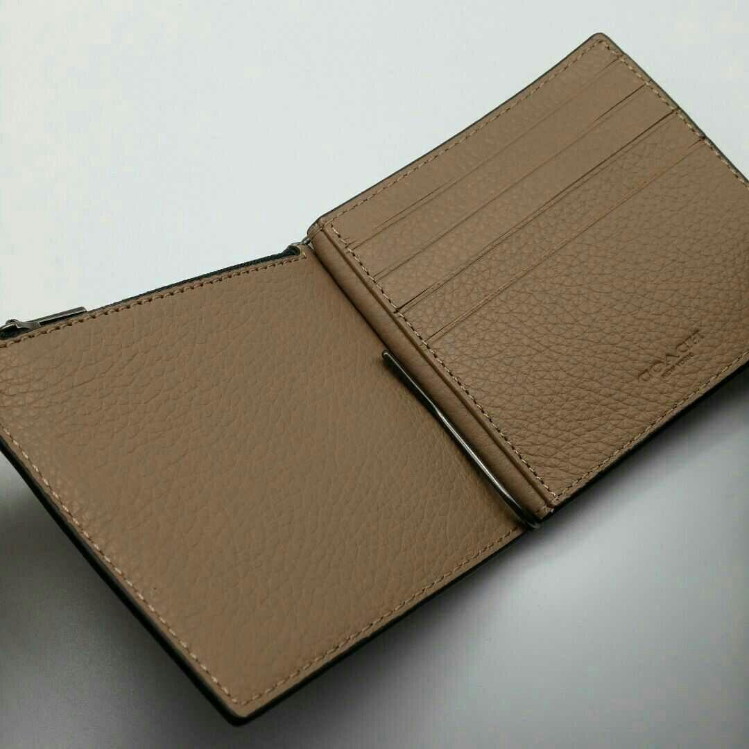 超最新作 COACH マネークリップ 財布 新品 マッシュルーム メンズ