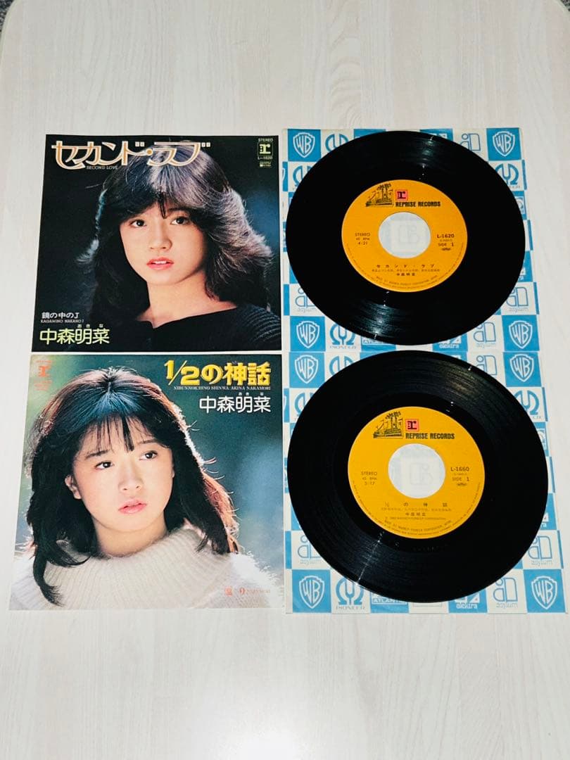 中森明菜／EPレコードスローモーション 等／4枚 +サイン色紙