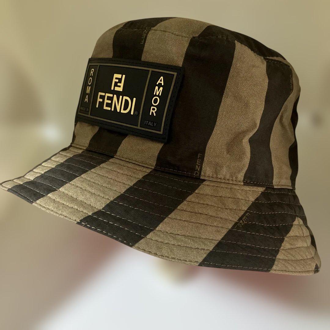 FENDI ストライプ バケットハット