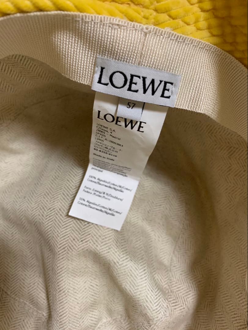 ジ*ン様 LOEWE イエローバケットハット 57【新品未使用品】お得品