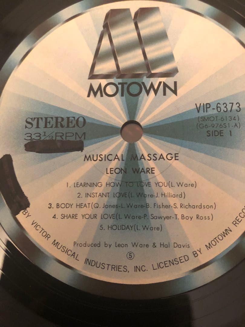Leon Ware 1973 オリジナル 国内盤　Musical Massage