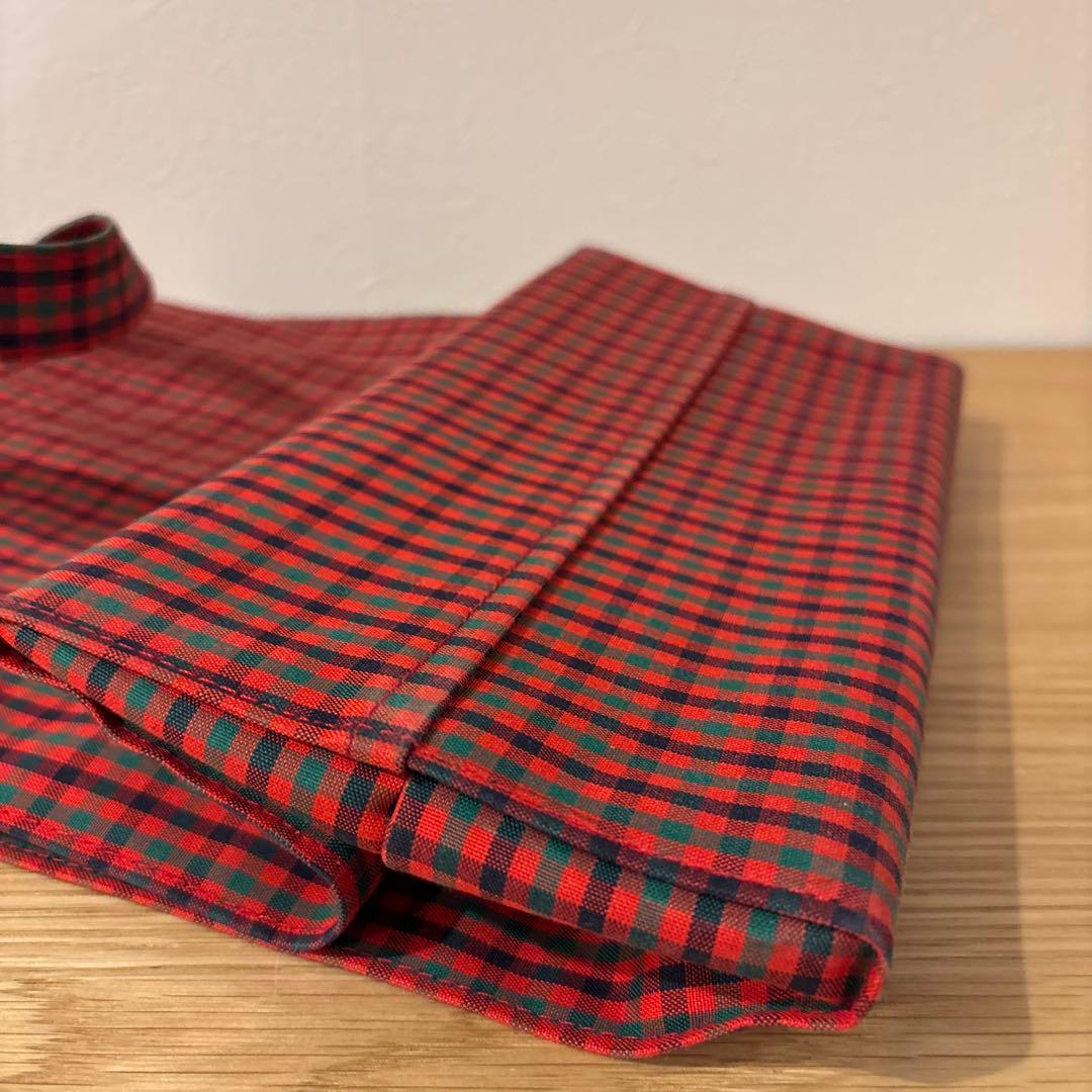 ファミリア　familiar 赤チェックトートバッグ大