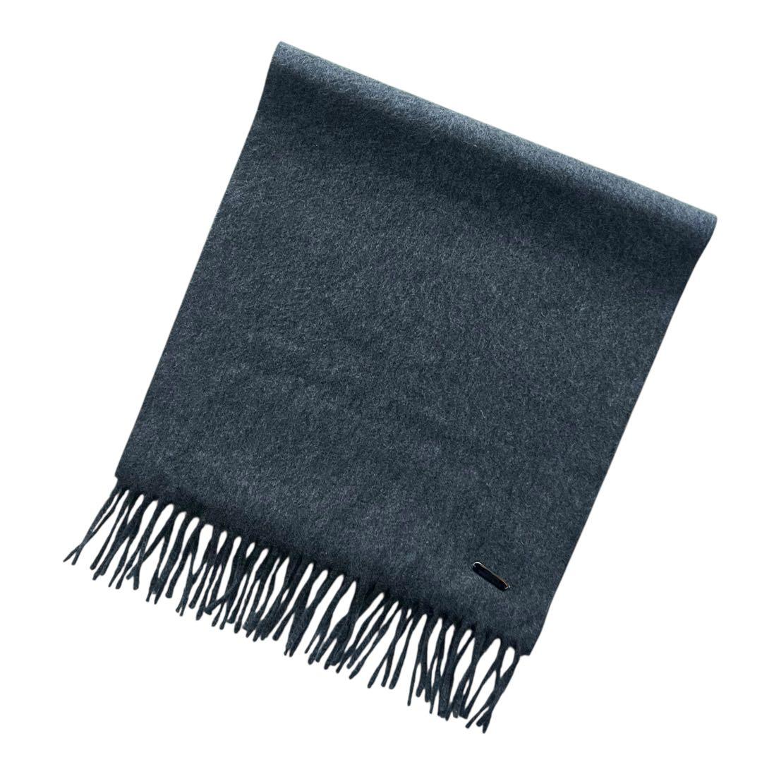 【すがさん専用】ロロピアーナ カシミヤ100% フリンジ マフラー グレー