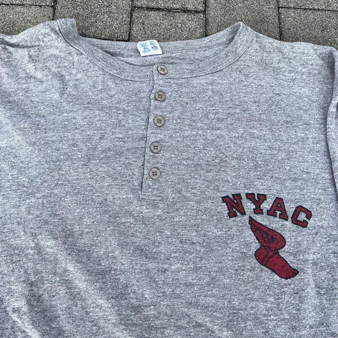 champion トリコタグ ヘンリーネック　長袖tシャツ 80s