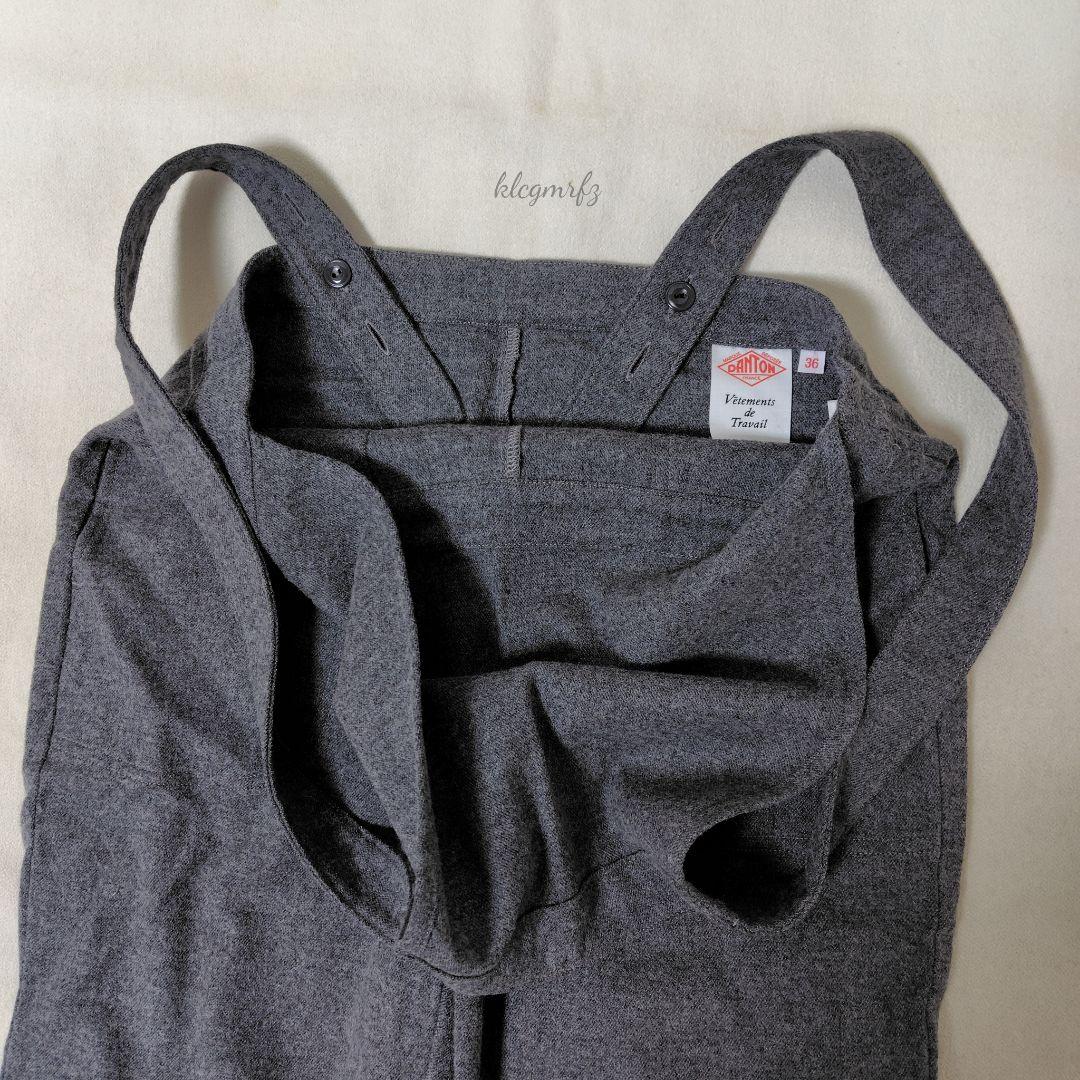 美品 DANTON 暖か ウール フランネル ロゴ オールインワン ダントン