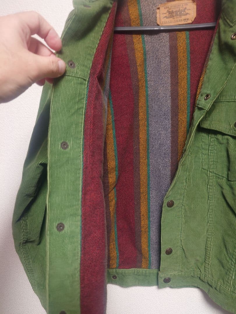 わたしん　リーバイス levi's グリーン コーデュロイ ジャケット