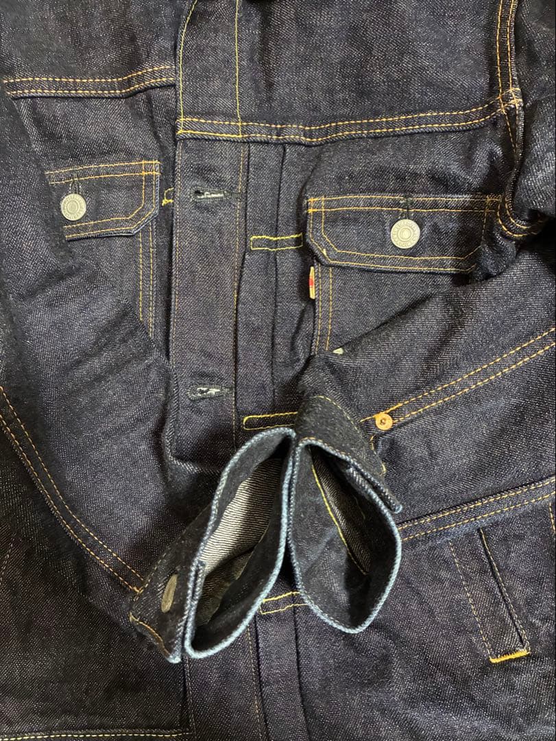 桃太郎デニムジャケット.裏刺繍入り