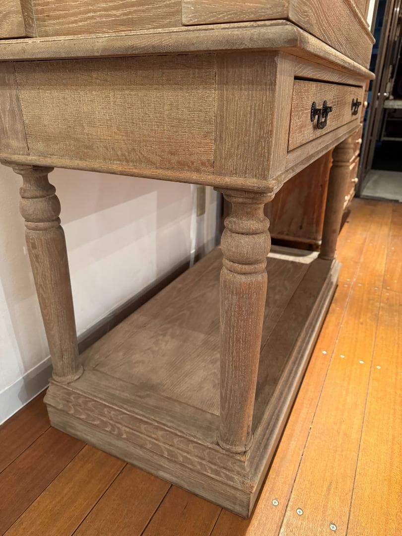 ◆S.◆ガラスキャビネット アンティーク仕上げ ショーケース 食器棚