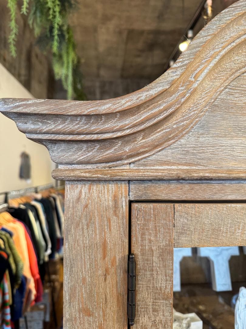 ◆S.◆ガラスキャビネット アンティーク仕上げ ショーケース 食器棚