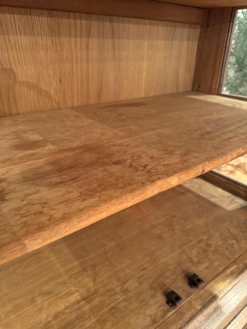 ◆S.◆ガラスキャビネット アンティーク仕上げ ショーケース 食器棚