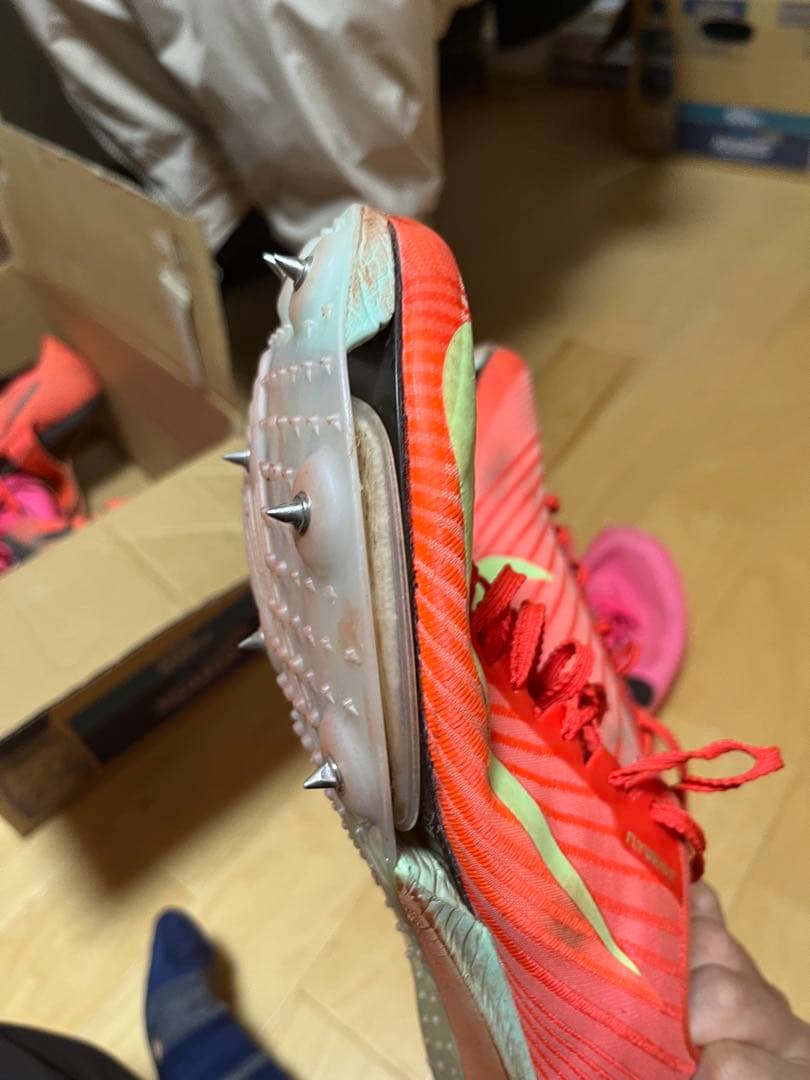 マックスフライ2 陸上競技用スパイクシューズ 赤/緑