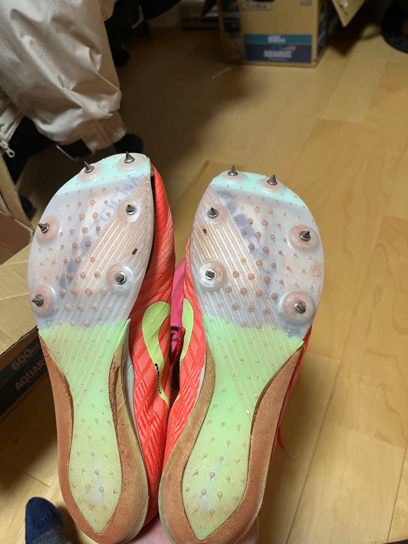 マックスフライ2 陸上競技用スパイクシューズ 赤/緑