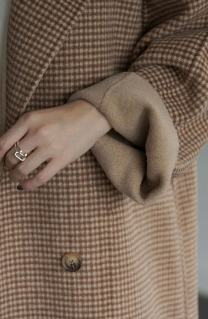 美品★regleamリグリーム リバーシブルチェックコート