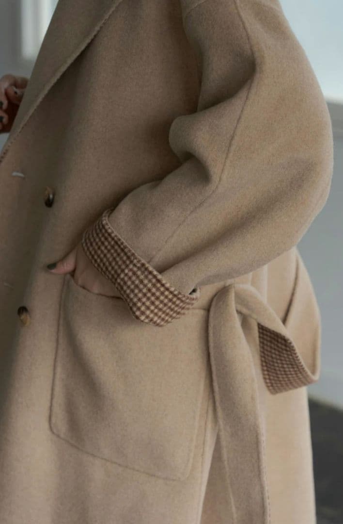 美品★regleamリグリーム リバーシブルチェックコート