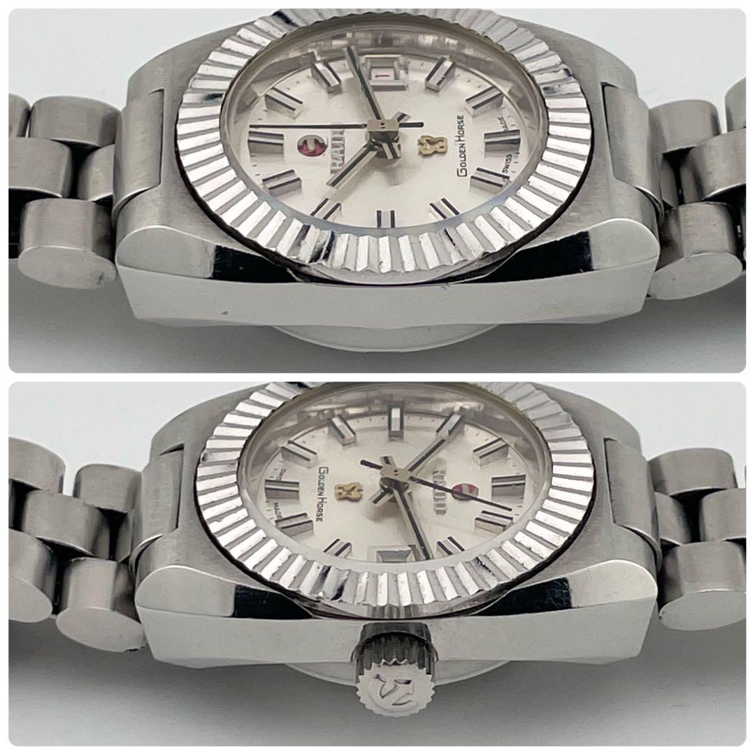 【稼働/自動巻き】ラドー　ゴールデンホース　腕時計　デイト　ヴィンテージ　超硬