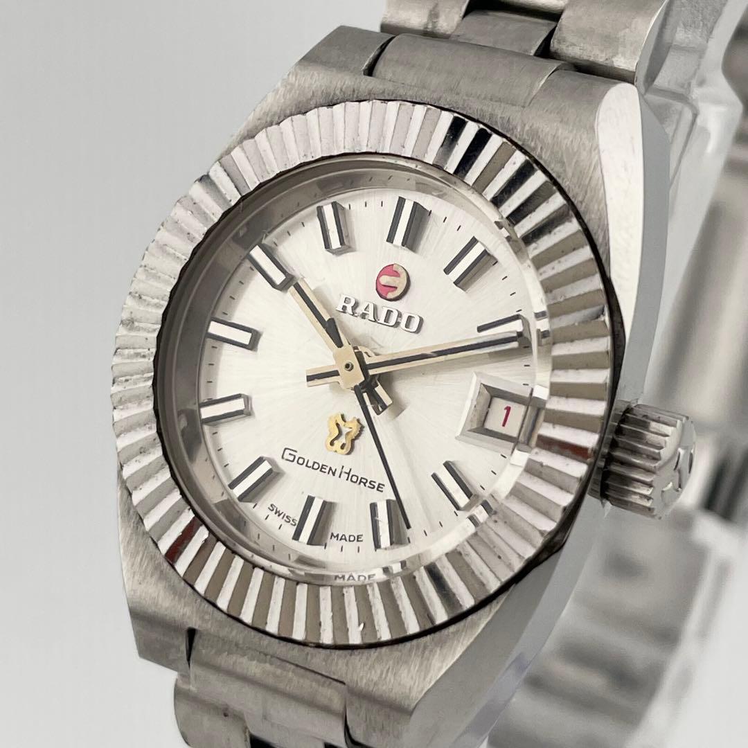 【稼働/自動巻き】ラドー　ゴールデンホース　腕時計　デイト　ヴィンテージ　超硬